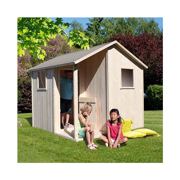 construire les murs d'une cabane en bois